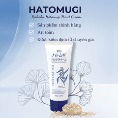 Kem dưỡng da tay Hatomugi Hand Cream dưỡng ẩm làm mềm da tay chiết xuất hạt ý dĩ Nhật Bản 65g
