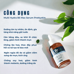 Serum B5 Pretty Skin Hydra Max Serum dưỡng ẩm dưỡng trắng da phục hồi da mịn màng 50ml Hàn Quốc chính hãng