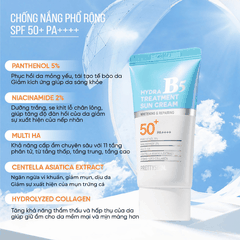 Kem chống nắng nâng tone Prettyskin Multi Hydra B5 Treatment Sun Cream dành cho da dầu mụn SPF50+ 50ml