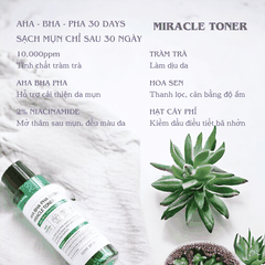 Nước Hoa Hồng Some By Mi làm sạch da dầu mụn trong 30 ngày AHA BHA PHA 30 Days Miracle Toner 150ml (HSD: 26/07/2025)