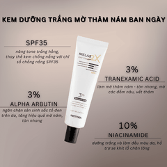 Kem dưỡng trắng mờ thâm nám Melas 2X Day & Night Cream PrettySkin giúp làn da trắng sáng giảm thâm nám 50ml