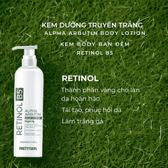Kem dưỡng trắng body Prettyskin Lotion dưỡng thể chống lão hóa làm trắng da cấp tốc Glutathione và Retinol B5