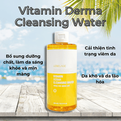 Nước tẩy trang Lebelage Derma Cleansing Water tẩy trang sạch sâu dịu nhẹ và dưỡng ẩm trắng da 300ml Hàn Quốc
