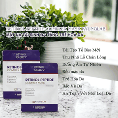 Mặt nạ KyungLab Repair và Retinol Peptide Mask cấp ẩm mờ thâm dưỡng trắng phục hồi và tái tạo da 25ml