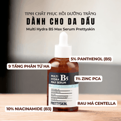 Serum B5 Pretty Skin Hydra Max Serum dưỡng ẩm dưỡng trắng da phục hồi da mịn màng 50ml Hàn Quốc chính hãng