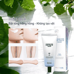 Kem nâng tone PrettySkin Diamond Tone-Up Cream dưỡng trắng da mặt và da body lót nâng tông trắng mịn 100ml