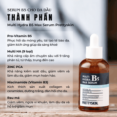Serum B5 Pretty Skin Hydra Max Serum dưỡng ẩm dưỡng trắng da phục hồi da mịn màng 50ml Hàn Quốc chính hãng