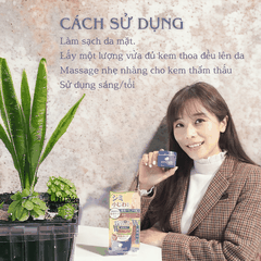 Kem dưỡng ẩm trắng da Meishoku Placewhiter Essence Cream dưỡng trắng da từ nhau thai và hạt ý dĩ 55g Nhật Bản