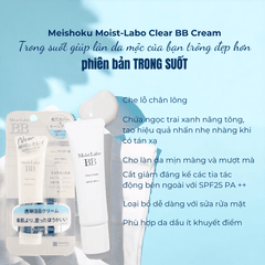 Kem lót kiềm dầu Meishoku Moist-Labo BB che khuyết điểm dưỡng makeup lót trang điểm chống nắng cho da dầu da khô