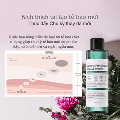 Nước Hoa Hồng Some By Mi làm sạch da dầu mụn trong 30 ngày AHA BHA PHA 30 Days Miracle Toner 150ml (HSD: 26/07/2025)