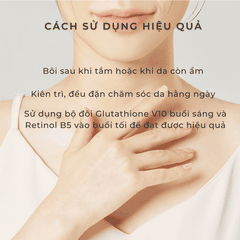 Kem dưỡng trắng body Prettyskin Lotion dưỡng thể chống lão hóa làm trắng da cấp tốc Glutathione và Retinol B5