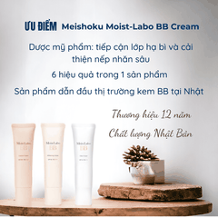 Kem lót kiềm dầu Meishoku Moist-Labo BB che khuyết điểm dưỡng makeup lót trang điểm chống nắng cho da dầu da khô