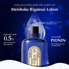Nước Hoa Hồng giảm mụn Meishoku Bigansui Skin Lotion ngừa mụn cho da dầu mụn Nhật Bản 90ml