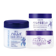 Kem dưỡng ẩm Hatomugi Cream và Gel dưỡng trắng da và cấp ẩm từ hạt ý dĩ Nhật Bản chính hãng 300G 250G 180G