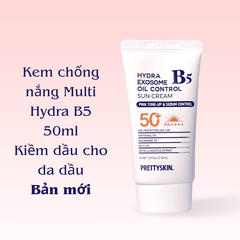 Kem chống nắng nâng tone Prettyskin Multi Hydra B5 Treatment Sun Cream dành cho da dầu mụn SPF50+ 50ml