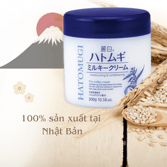 Kem dưỡng ẩm Hatomugi Cream và Gel dưỡng trắng da và cấp ẩm từ hạt ý dĩ Nhật Bản chính hãng 300G 250G 180G