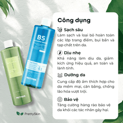 Nước tẩy trang Prettyskin tẩy trang rau má dịu nhẹ sạch sâu và B5 phục hồi da Pretty Skin Hàn Quốc 500ml