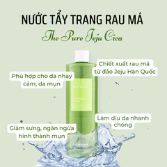 Nước tẩy trang Prettyskin tẩy trang rau má dịu nhẹ sạch sâu và B5 phục hồi da Pretty Skin Hàn Quốc 500ml