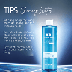 Nước tẩy trang Prettyskin tẩy trang rau má dịu nhẹ sạch sâu và B5 phục hồi da Pretty Skin Hàn Quốc 500ml