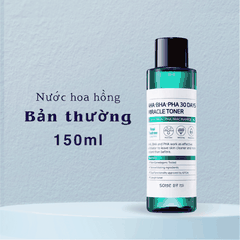 Nước Hoa Hồng Some By Mi làm sạch da dầu mụn trong 30 ngày AHA BHA PHA 30 Days Miracle Toner 150ml (HSD: 26/07/2025)