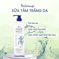 Sữa tắm trắng da Hatomugi Body Wash trắng da toàn thân thơm lâu chiết xuất ý dĩ cho nam nữ Nhật Bản