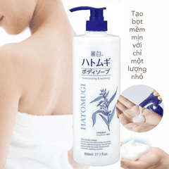 Sữa tắm trắng da Hatomugi Body Wash trắng da toàn thân thơm lâu chiết xuất ý dĩ cho nam nữ Nhật Bản
