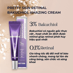 Kem dưỡng PrettySkin Retinal BakuChiol Night Cream tái tạo phục hồi trẻ hóa da Pretty Skin Retinol Hàn Quốc