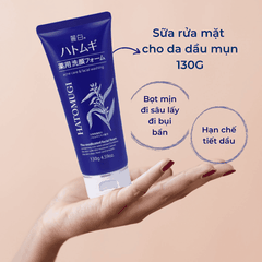Sữa rửa mặt Hatomugi Cleansing Facial Foam chiết xuất ý dĩ dưỡng ẩm dưỡng trắng da Nhật Bản 130g 170g