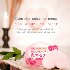Xà phòng thâm mông Pelican Hip Care Soap hỗ trợ mờ thâm làm giảm mụn Nhật Bản 80g