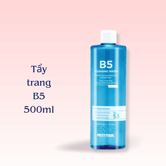 Nước tẩy trang Prettyskin tẩy trang rau má dịu nhẹ sạch sâu và B5 phục hồi da Pretty Skin Hàn Quốc 500ml