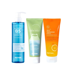 Sữa rửa mặt PrettySkin rau má Jeju Centela, Multi Hydra B5 phục hồi da cấp ẩm làm sạch sâu da dầu mụn khô treatment