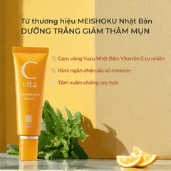 Vitamin C Serum và Lotion Meishoku C Vita dưỡng trắng da dưỡng ẩm tự nhiên từ cam Yuzu Nhật Bản