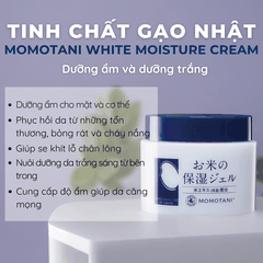 Kem dưỡng trắng Momotani White Moisture Gel Cream cho mặt và cơ thể Nhật Bản 230G 20G