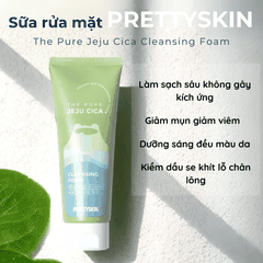 Sữa rửa mặt PrettySkin rau má Jeju Centela, Multi Hydra B5 phục hồi da cấp ẩm làm sạch sâu da dầu mụn khô treatment