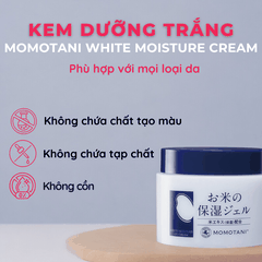Kem dưỡng trắng Momotani White Moisture Gel Cream cho mặt và cơ thể Nhật Bản 230G 20G