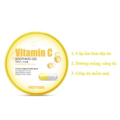 Gel dưỡng da đa năng chiết xuất Vitamin C Prettyskin Soothing Gel 300ml (HSD: 23/08/2025)