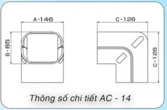 Khớp nối 90 độ khác mặt phẳng AC-10