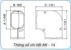 Khớp nối 90 độ cùng mặt phẳng AK-10
