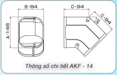 Khớp nối 45 độ AKF-10