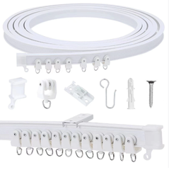 Thanh treo rèm đường rèm đường sắt cong có thể uốn cong đường ray trượt hình chữ U 1 mét