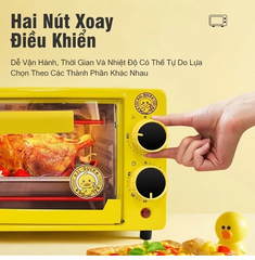 Lò nướng mini đa năng 2 tầng tiện dụng cho mọi gia đình, dung tích 12L công suất 800w, bếp nướng tiết kiệm điện năng
