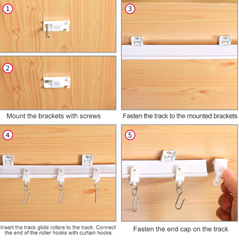 Thanh treo rèm đường rèm đường sắt cong có thể uốn cong đường ray trượt hình chữ U 1 mét
