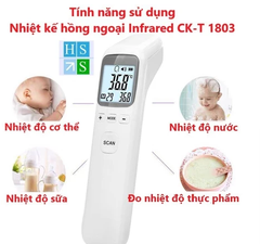 Máy Nhiệt Kế Đo Trán Hồng Ngoại Điện Tử Infrared Thermometer T1803