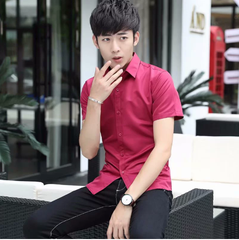 Áo sơ mi trắng tay ngắn thời trang Hàn Quốc mùa xuân hè 2025 dành cho nam thiếu niên, áo sơ mi nam thường ngày hợp thời trang cho bé trai (TỐI THIỂU 3 CÁI)