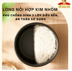 Nồi cơm điện Nk Media 1L 1,8L chính hãng, nồi nấu cơm nhanh lòng nồi chống dính 3 lớp giữ nhiệt cực lâu