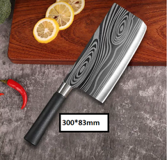 Bộ dao nhà bếp đầy đủ bộ dao gia dụng, dao chặt xương, dao thái lát hoa văn Damascus