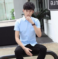 Áo sơ mi trắng tay ngắn thời trang Hàn Quốc mùa xuân hè 2025 dành cho nam thiếu niên, áo sơ mi nam thường ngày hợp thời trang cho bé trai (TỐI THIỂU 3 CÁI)