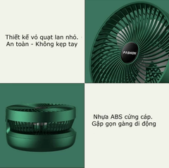 Quạt Mini Tích Điện Sạc Nhanh Qua Cổng USB