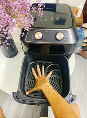 Nồi Chiên Không Dầu Nineshield 12.5L KB-1202 Nướng Nguyên Con Gà Gần 3 Cân Bảo Hành 12 Tháng