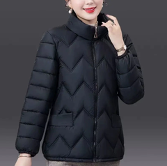 Áo khoác phao chần bông siêu nhẹ cho mẹ, cho người già, họa tiết sóng